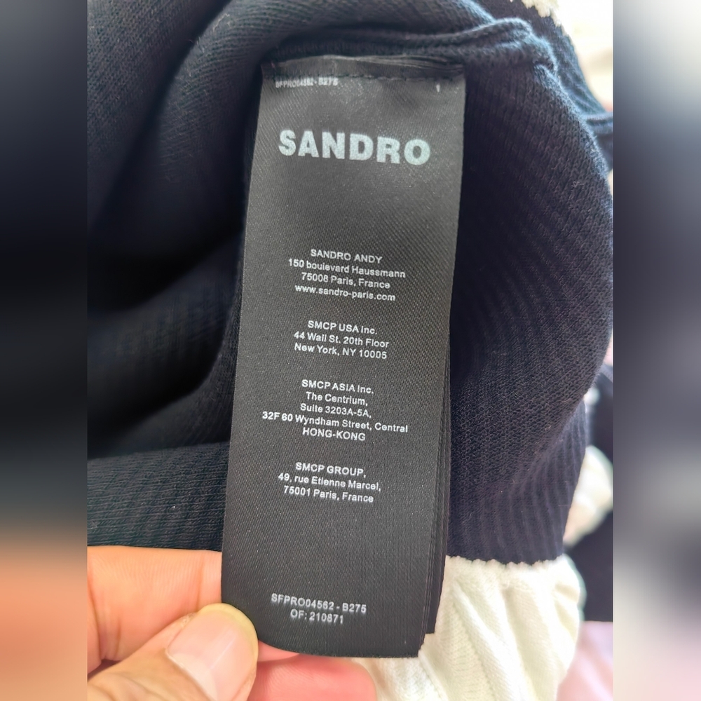 Sandro Two-tone mini knit dress - Picture 13 of 13